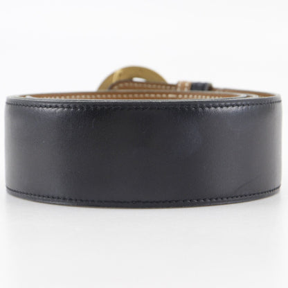 Hermes Hose Buckle Reversible Vintage Box Calf Gold Plated Black Brown Belt — view 3