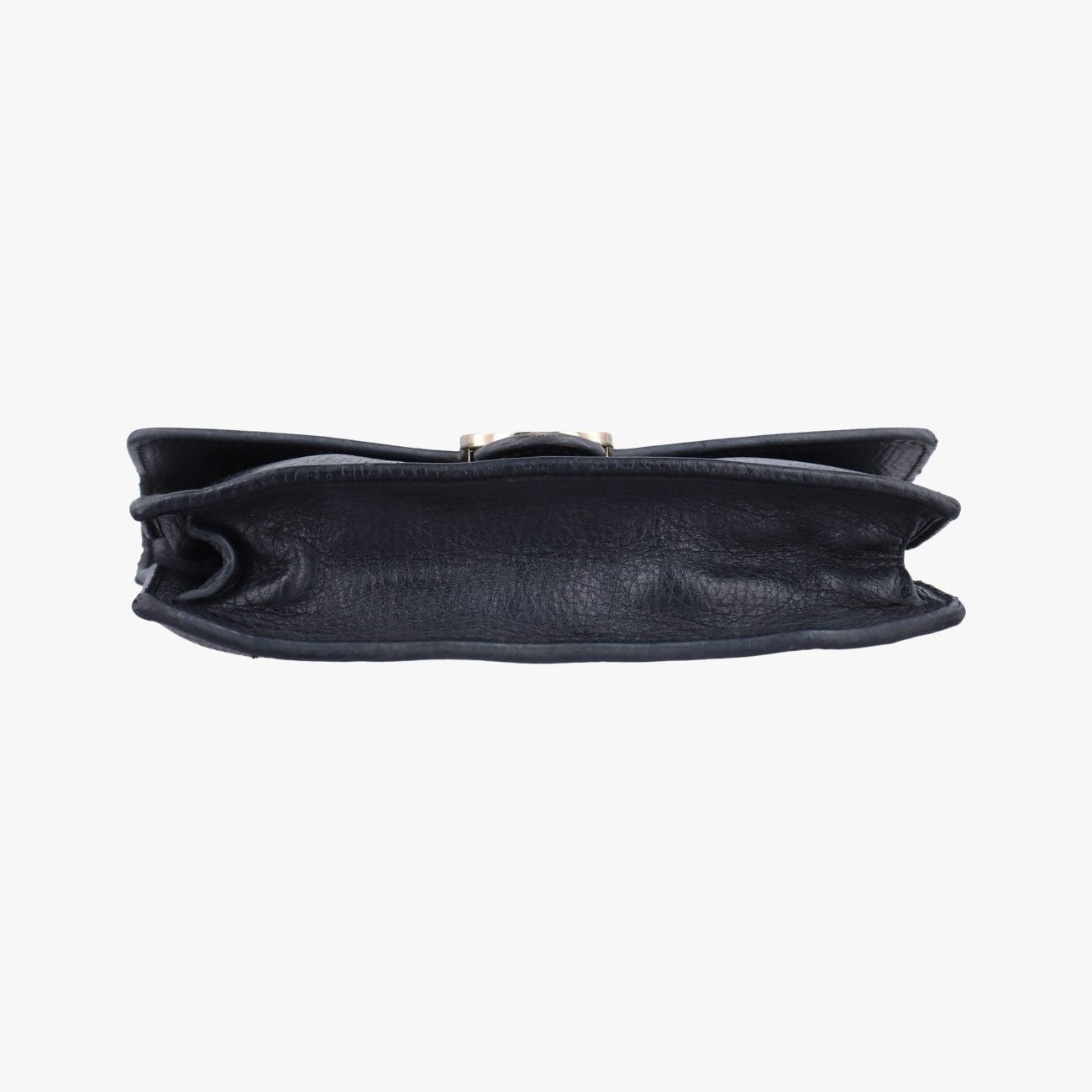 Gucci Interlocking Black Leather Messenger Bag — view 3