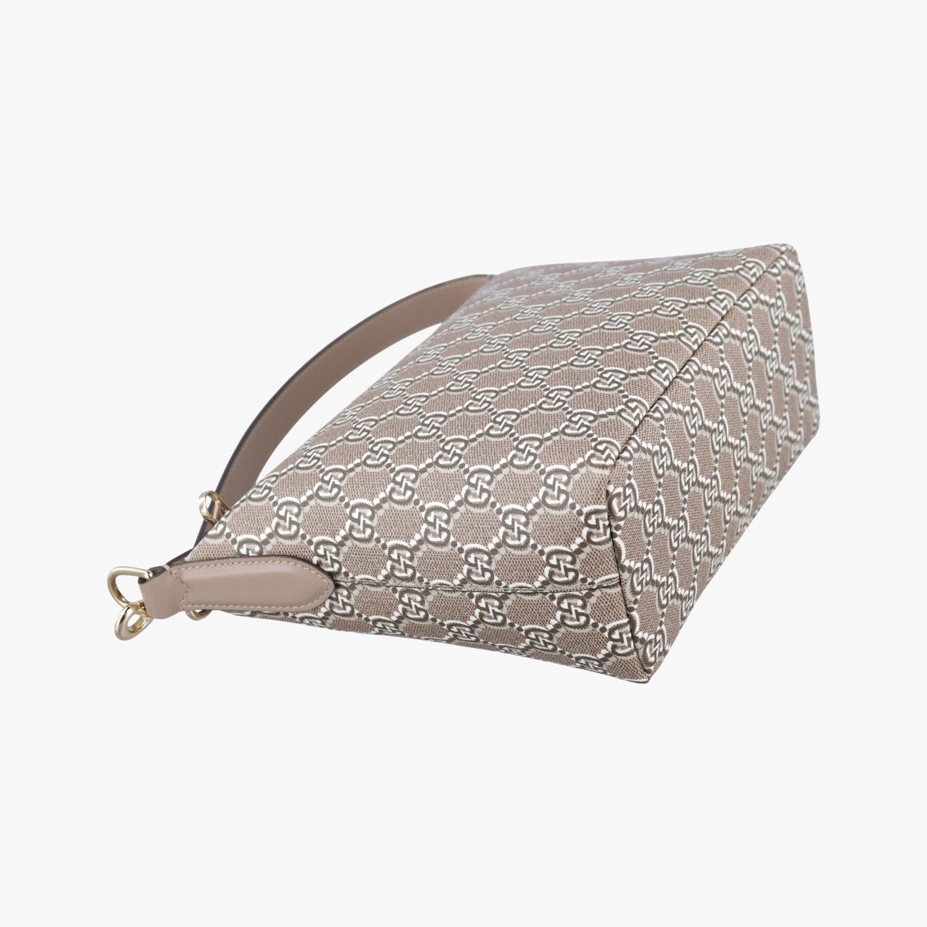 Gucci GG Shadow Beige Canvas Leather Handbag — view 5