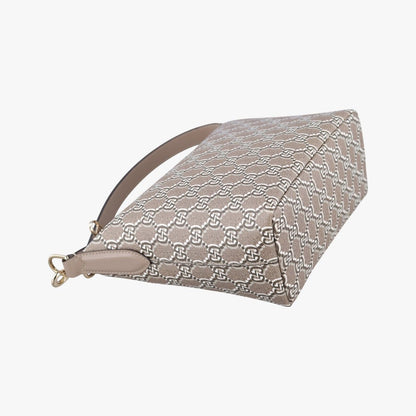 Gucci GG Shadow Beige Canvas Leather Handbag — view 5