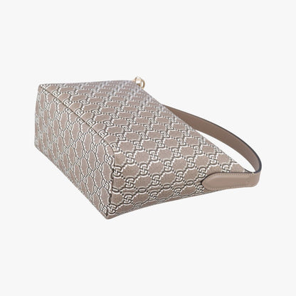 Gucci GG Shadow Beige Canvas Leather Handbag — view 4