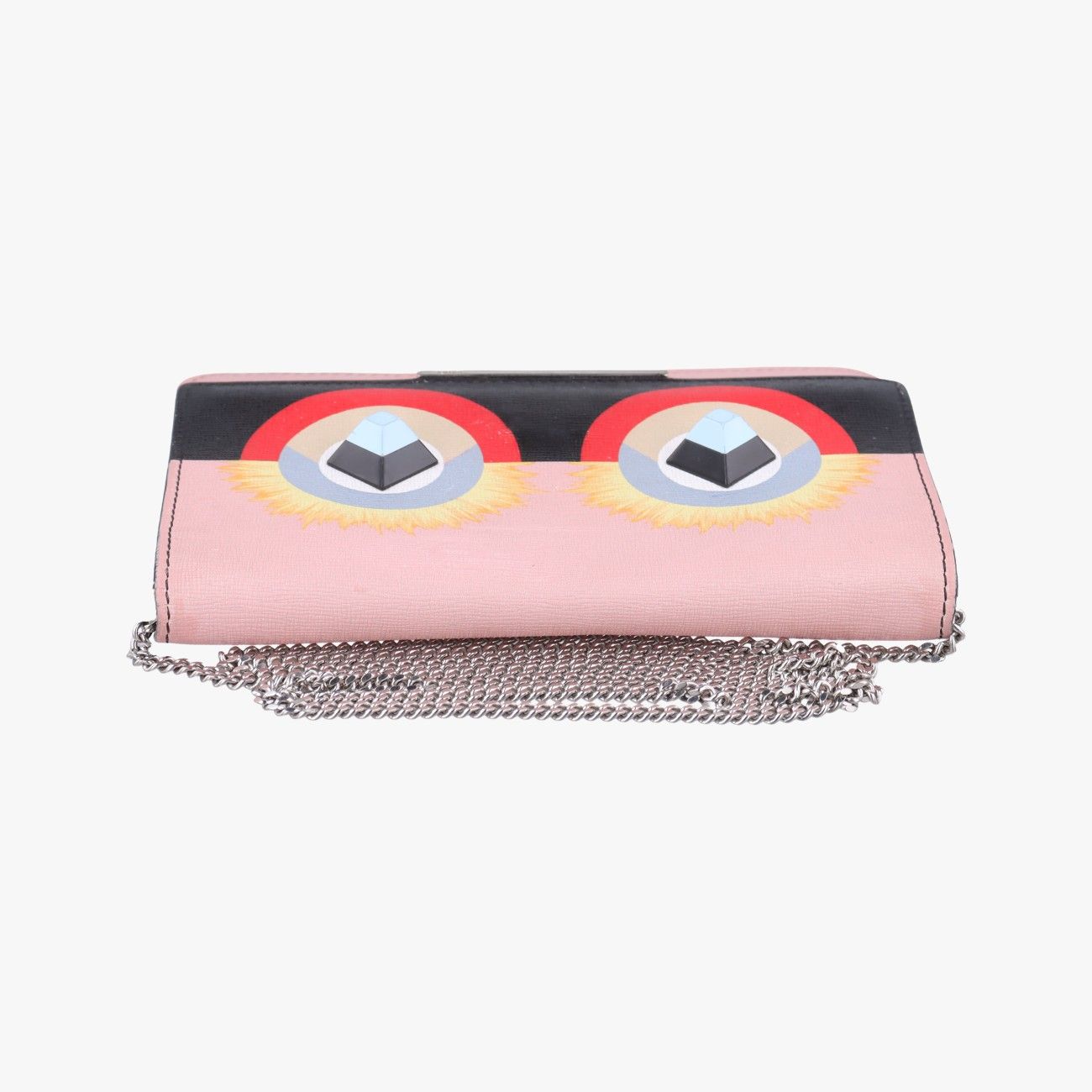 Fendi Monster Star Eyes Continental Multicolor Leather Messenger Bag — view 8