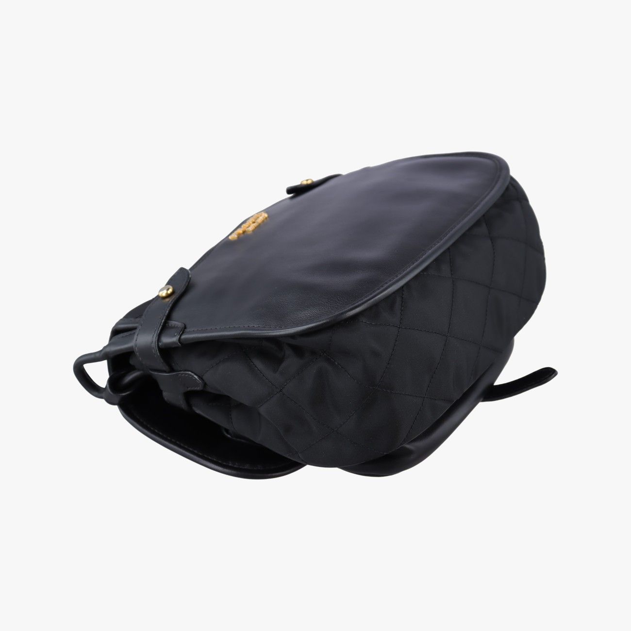 Prada Col Black Nylon Leather Messenger Bag — view 7