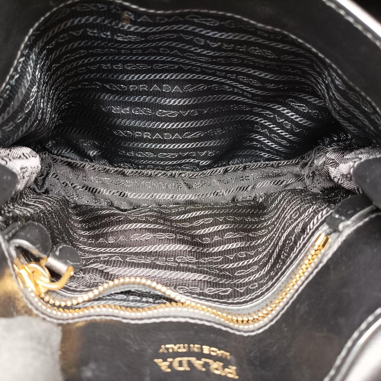 Prada Col Black Nylon Leather Messenger Bag — view 9