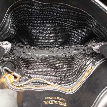 Prada Col Black Nylon Leather Messenger Bag — view 9