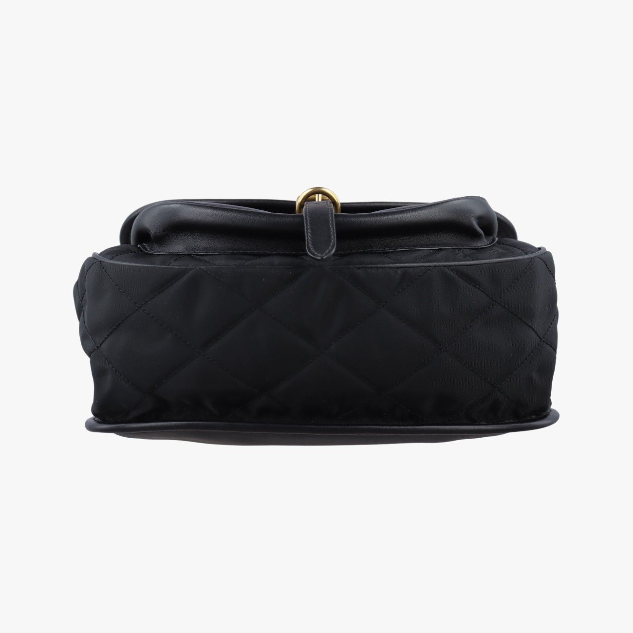 Prada Col Black Nylon Leather Messenger Bag — view 3