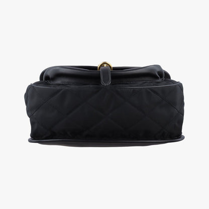 Prada Col Black Nylon Leather Messenger Bag — view 3