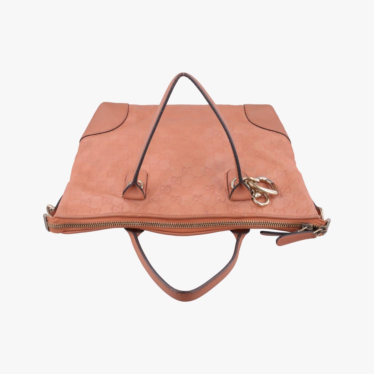 Gucci Guccissima Heart Bit Orange Leather Handbag — view 8