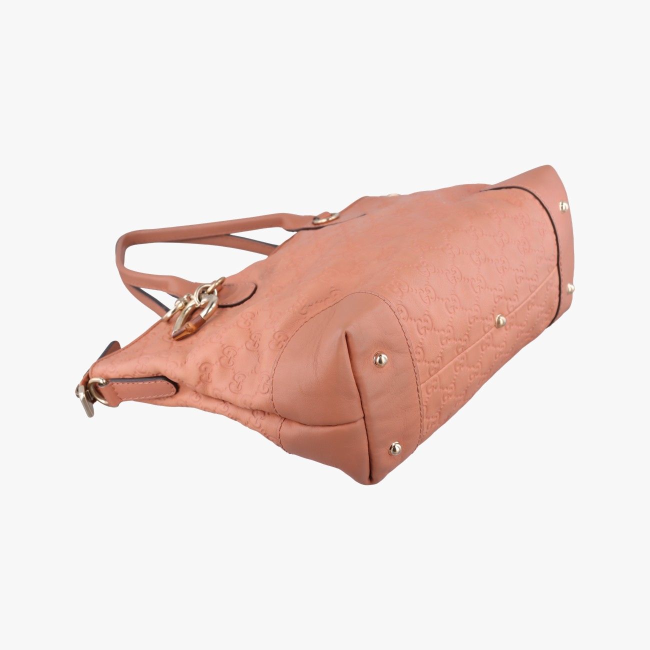 Gucci Guccissima Heart Bit Orange Leather Handbag — view 5