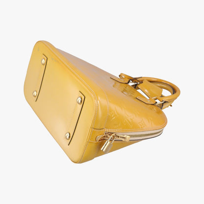 Louis Vuitton Alma PM Citrine Vernis Handbag — view 4