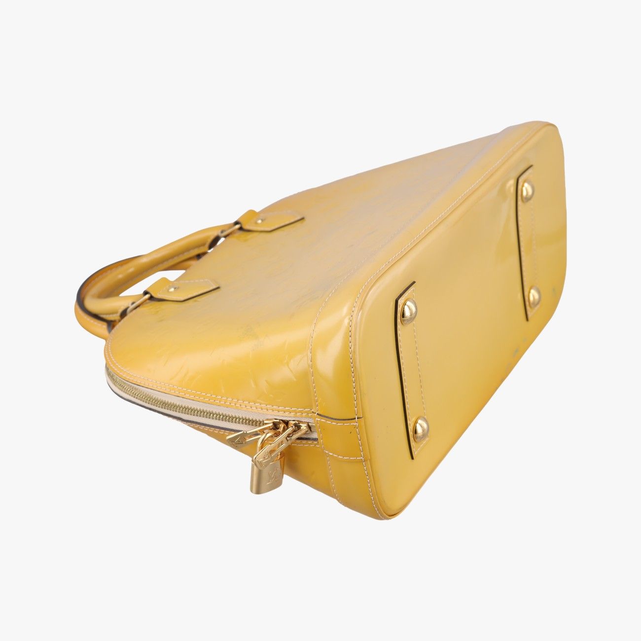 Louis Vuitton Alma PM Citrine Vernis Handbag — view 7