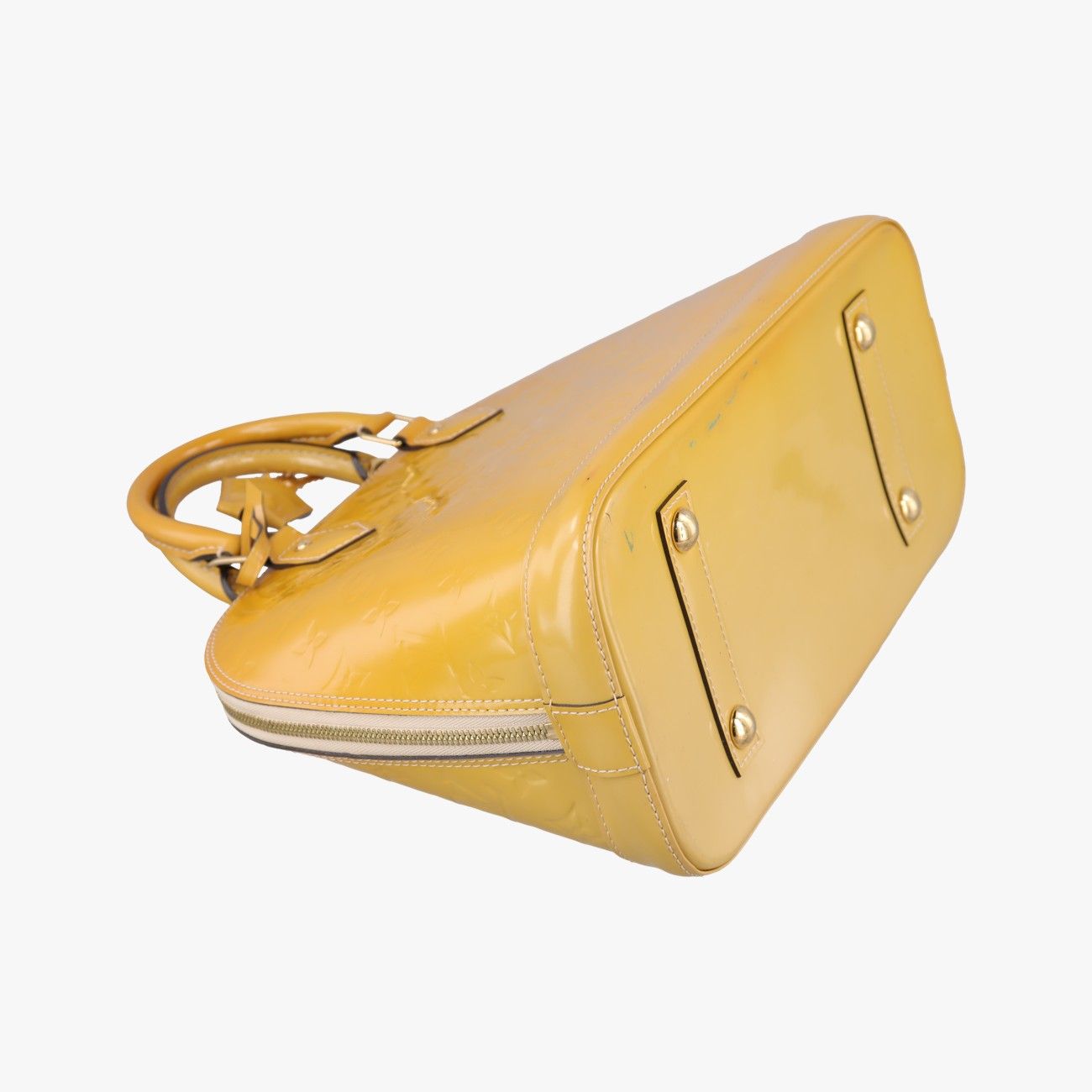 Louis Vuitton Alma PM Citrine Vernis Handbag — view 5