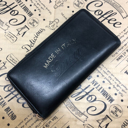 Gucci Wallet Round Leather Black Card Coin — view 2