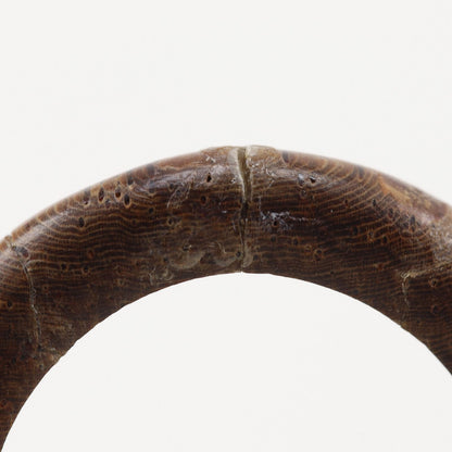 Hermes Series Wood Gold Plated Brown Ring — view 5