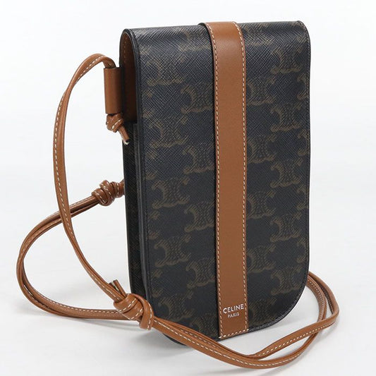 Celine Mobile Pouch Triomphe Canvas Crossbody Shoulder Bag