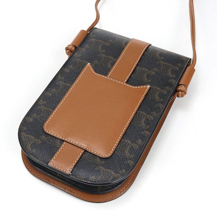 Celine Mobile Pouch Triomphe Canvas Crossbody Shoulder Bag — view 2