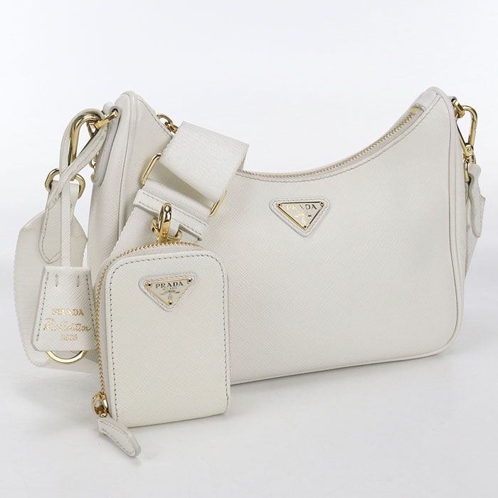 Prada Saffiano Leather Re Edition Crossbody Shoulder Bag Calf