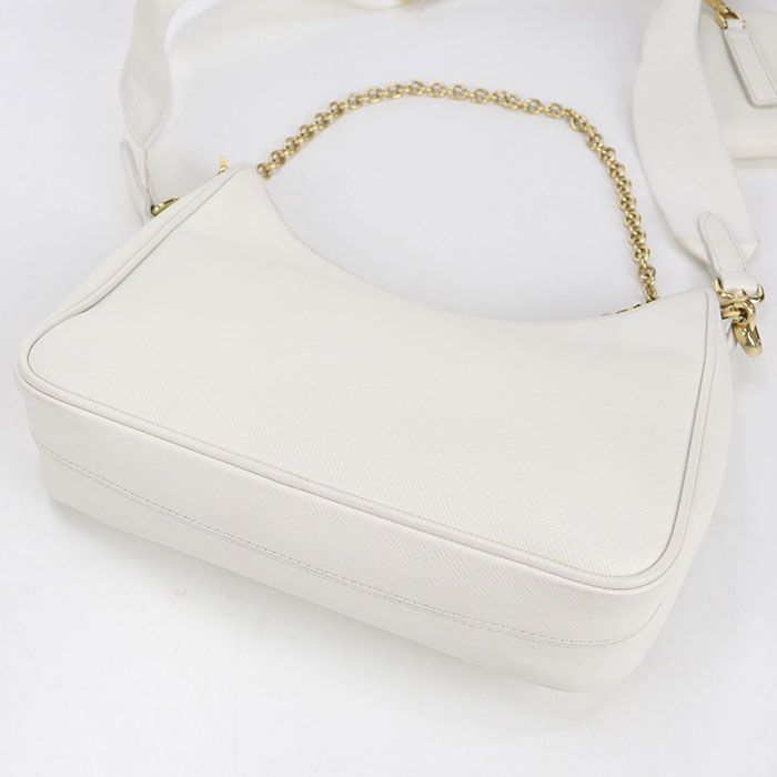 Prada Saffiano Leather Re Edition Crossbody Shoulder Bag Calf — view 2