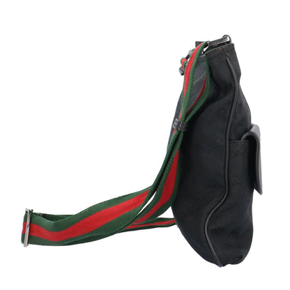 Gucci GG Canvas Shoulder Bag Black — view 4