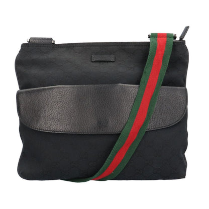 Gucci GG Canvas Shoulder Bag Black