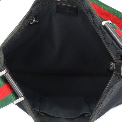 Gucci GG Canvas Shoulder Bag Black — view 6