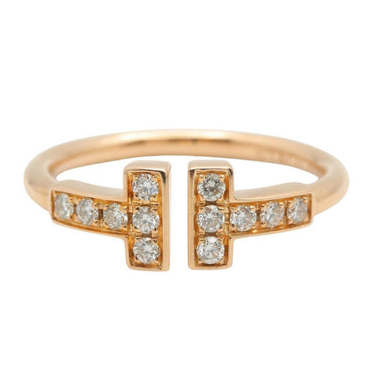 Tiffany & Co Ring T Wire Diamond 18k Pink Gold — view 2