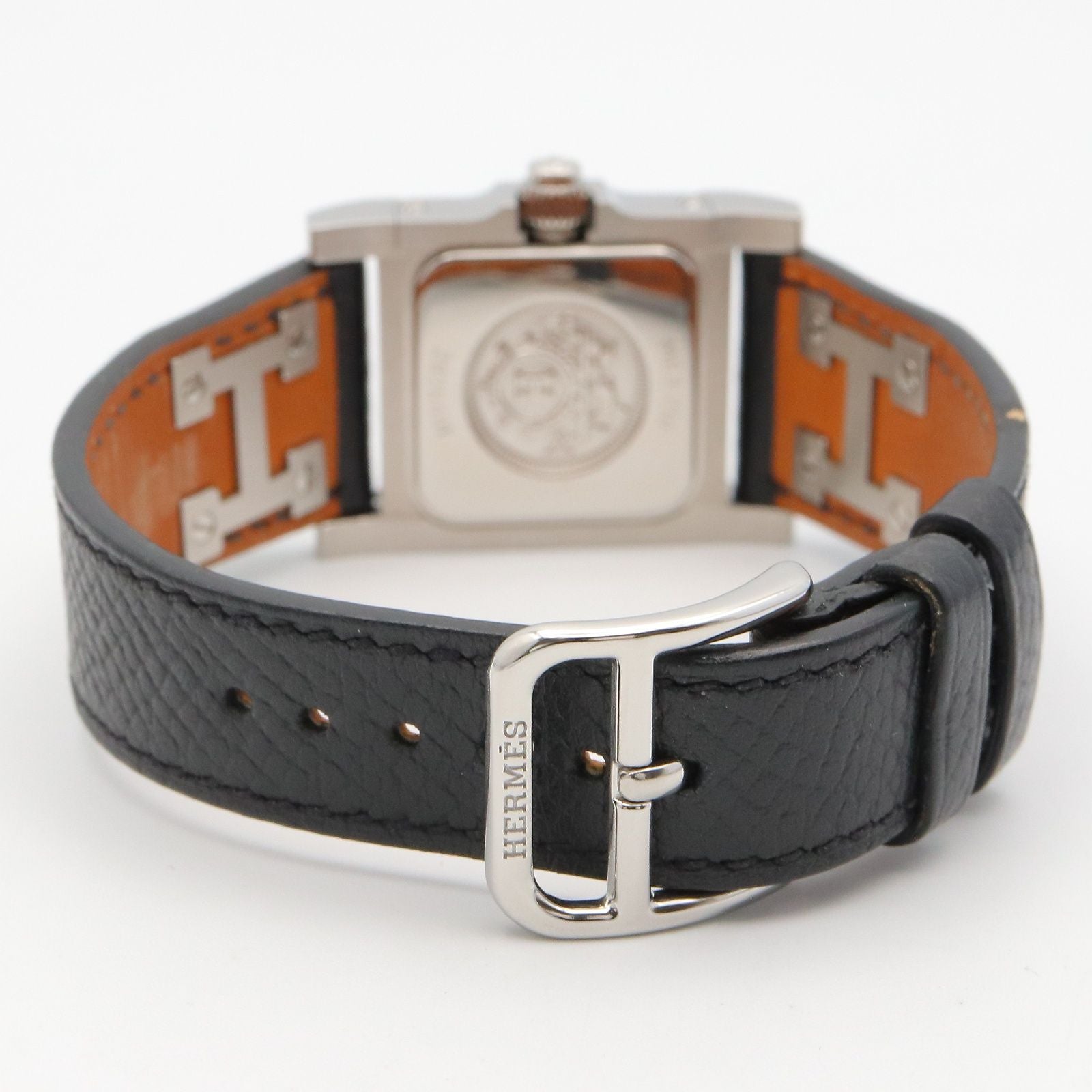 Hermes Watch Medall Silver Stainless Steel Leather — view 7
