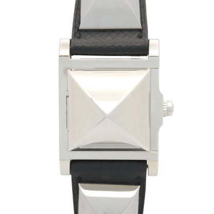 Hermes Watch Medall Silver Stainless Steel Leather — view 2