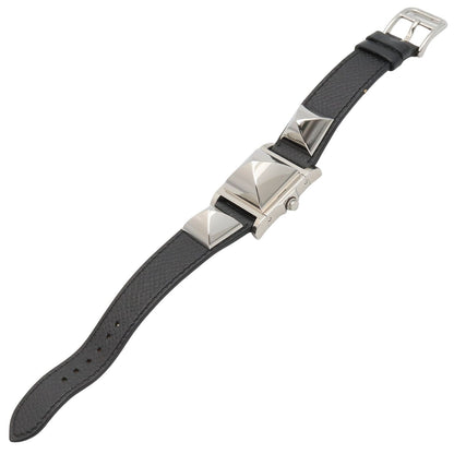 Hermes Watch Medall Silver Stainless Steel Leather — view 6