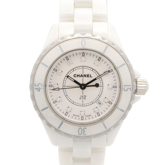 Chanel Watch Diamond White Ceramic