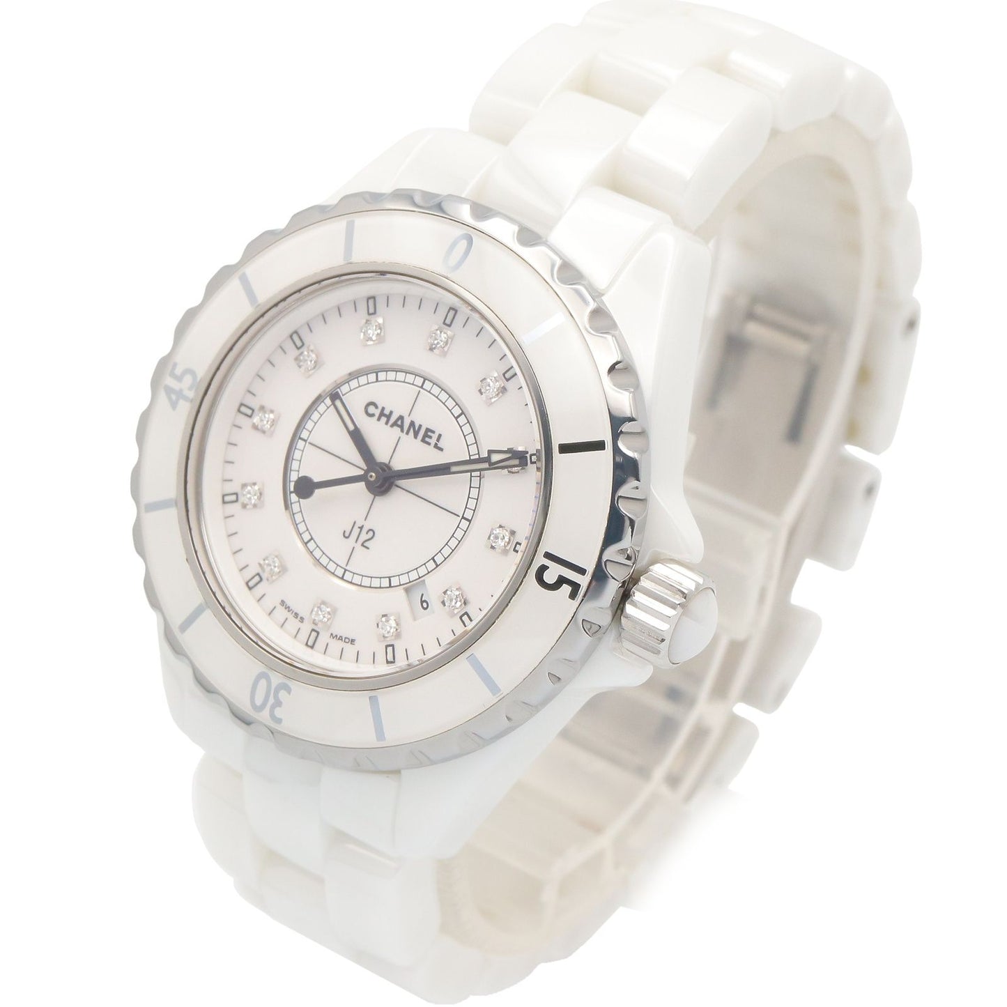 Chanel Watch Diamond White Ceramic — view 2
