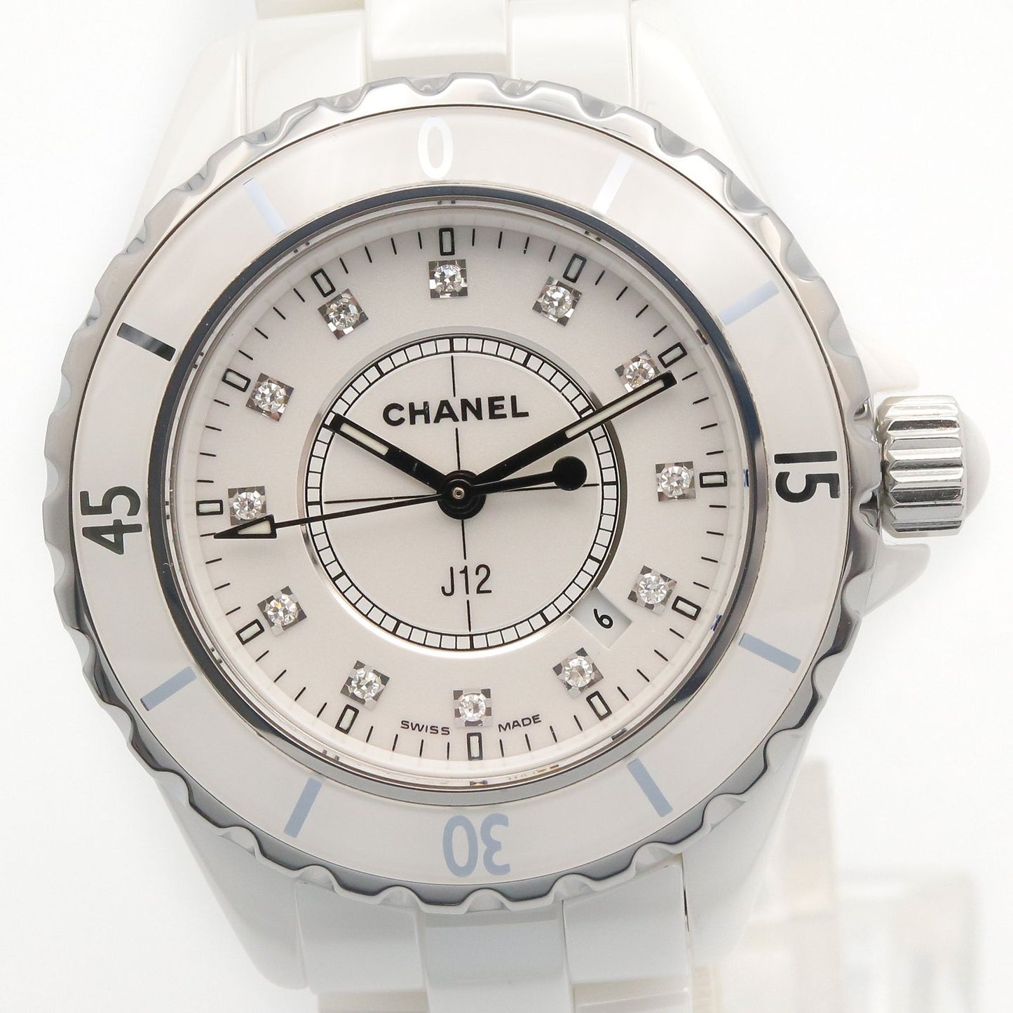 Chanel Watch Diamond White Ceramic — view 3