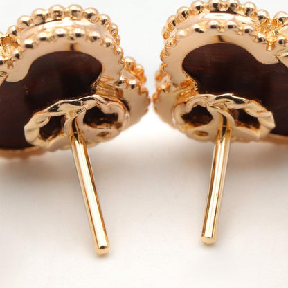 Van Cleef & Arpels Earrings Vintage Alhambra Onyx 18k Pink Gold — view 4