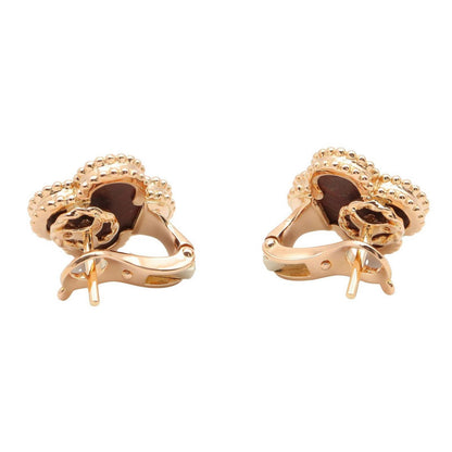 Van Cleef & Arpels Earrings Vintage Alhambra Onyx 18k Pink Gold — view 2