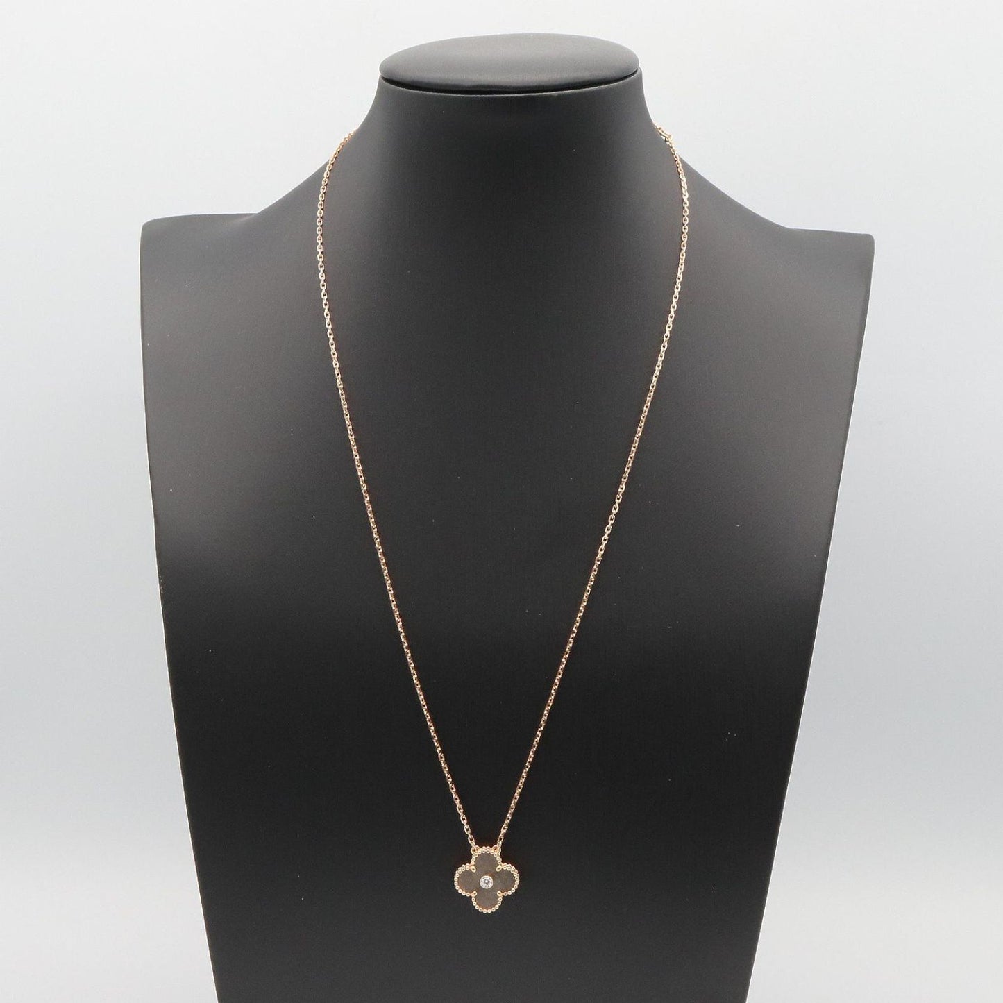 Van Cleef & Arpels Necklace Vintage Alhambra 42 46.5 cm 18k Pink Gold Diamond — view 6