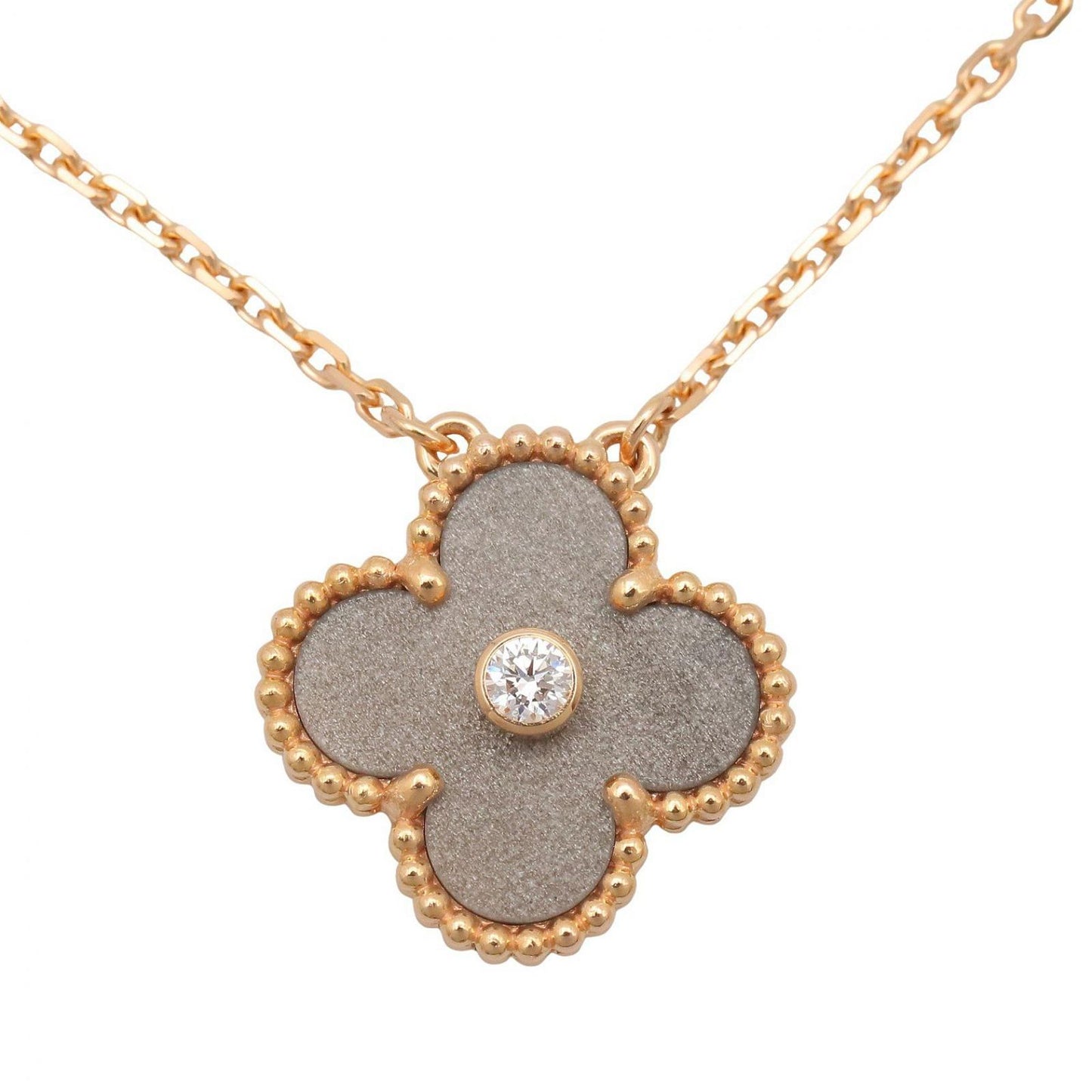 Van Cleef & Arpels Necklace Vintage Alhambra 42 46.5 cm 18k Pink Gold Diamond — view 3