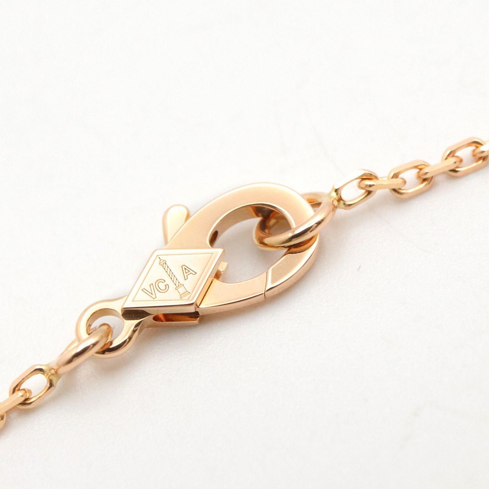 Van Cleef & Arpels Necklace Vintage Alhambra 42 46.5 cm 18k Pink Gold Diamond — view 5