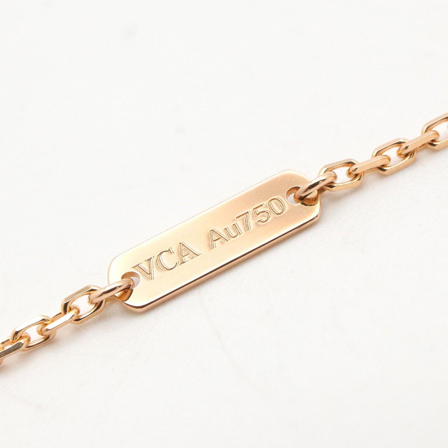 Van Cleef & Arpels Necklace Vintage Alhambra 42 46.5 cm 18k Pink Gold Diamond — view 4