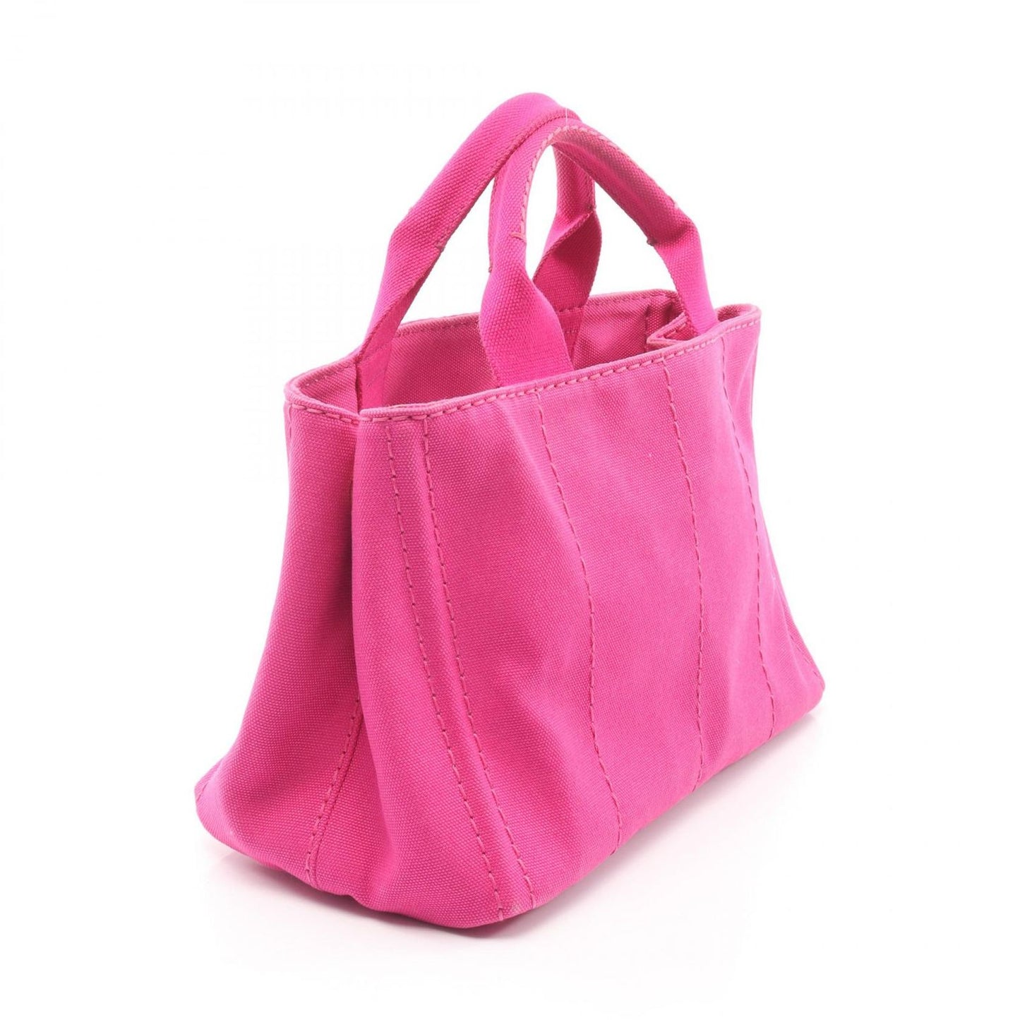 Prada Handbag Canapa Pink Purple Canvas Tote — view 2