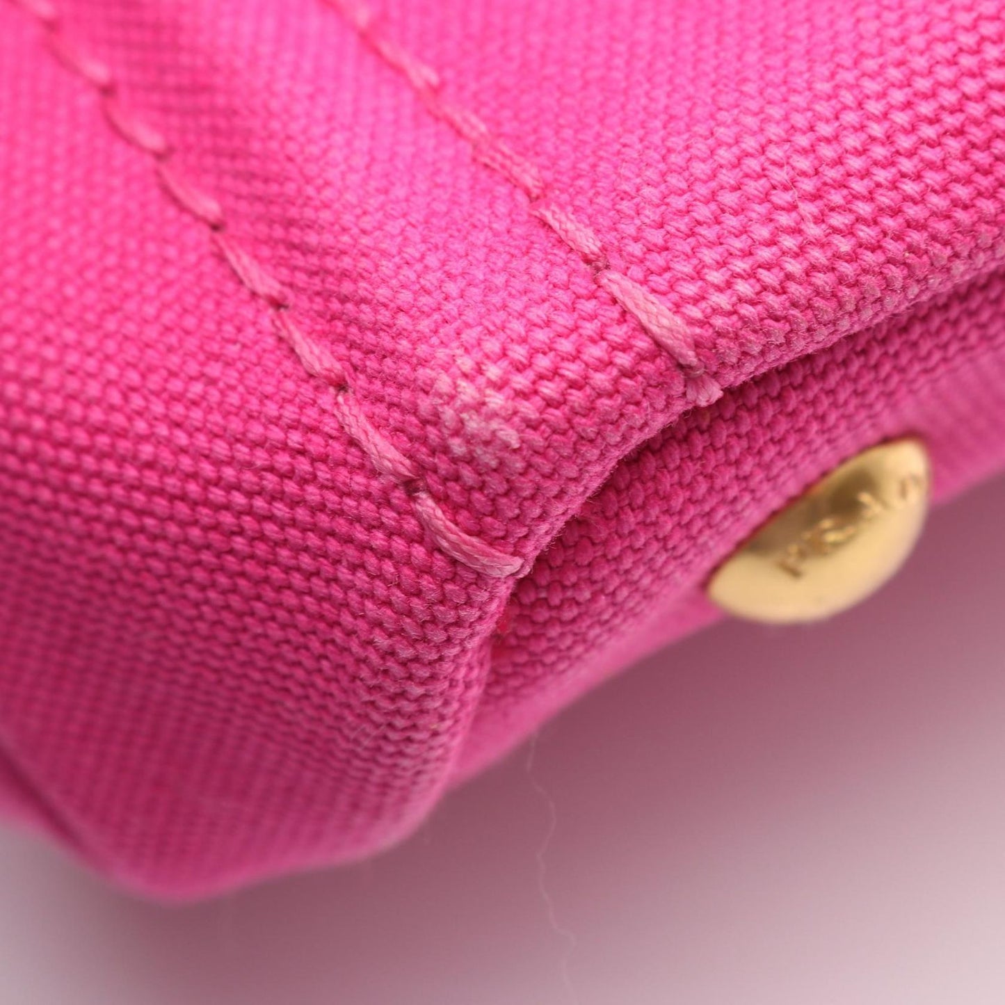 Prada Handbag Canapa Pink Purple Canvas Tote — view 7