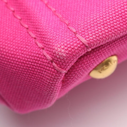 Prada Handbag Canapa Pink Purple Canvas Tote — view 7