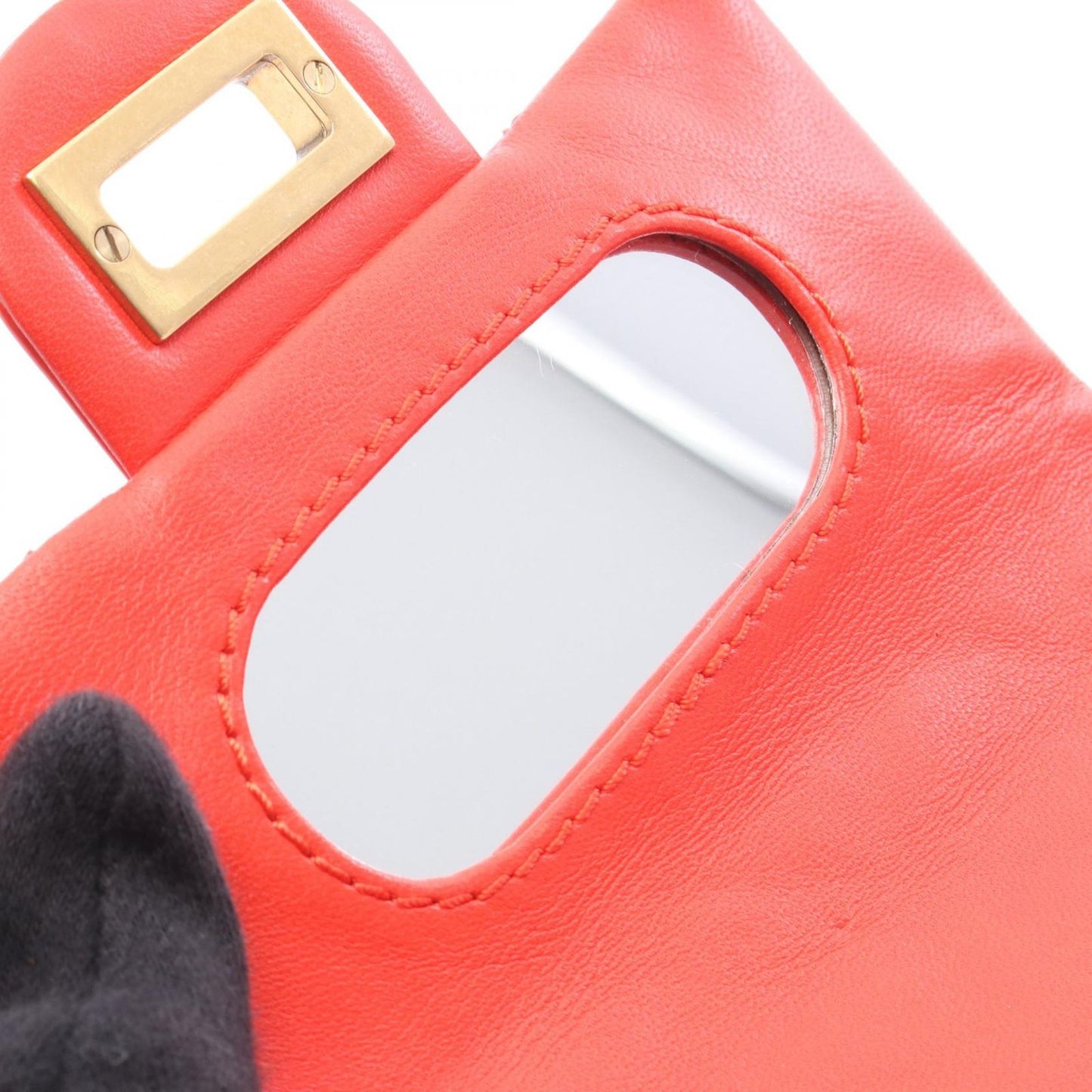 Chanel Shoulder Bag 2.55 Quilted Clutch Red Patent Leather Chain — view 6