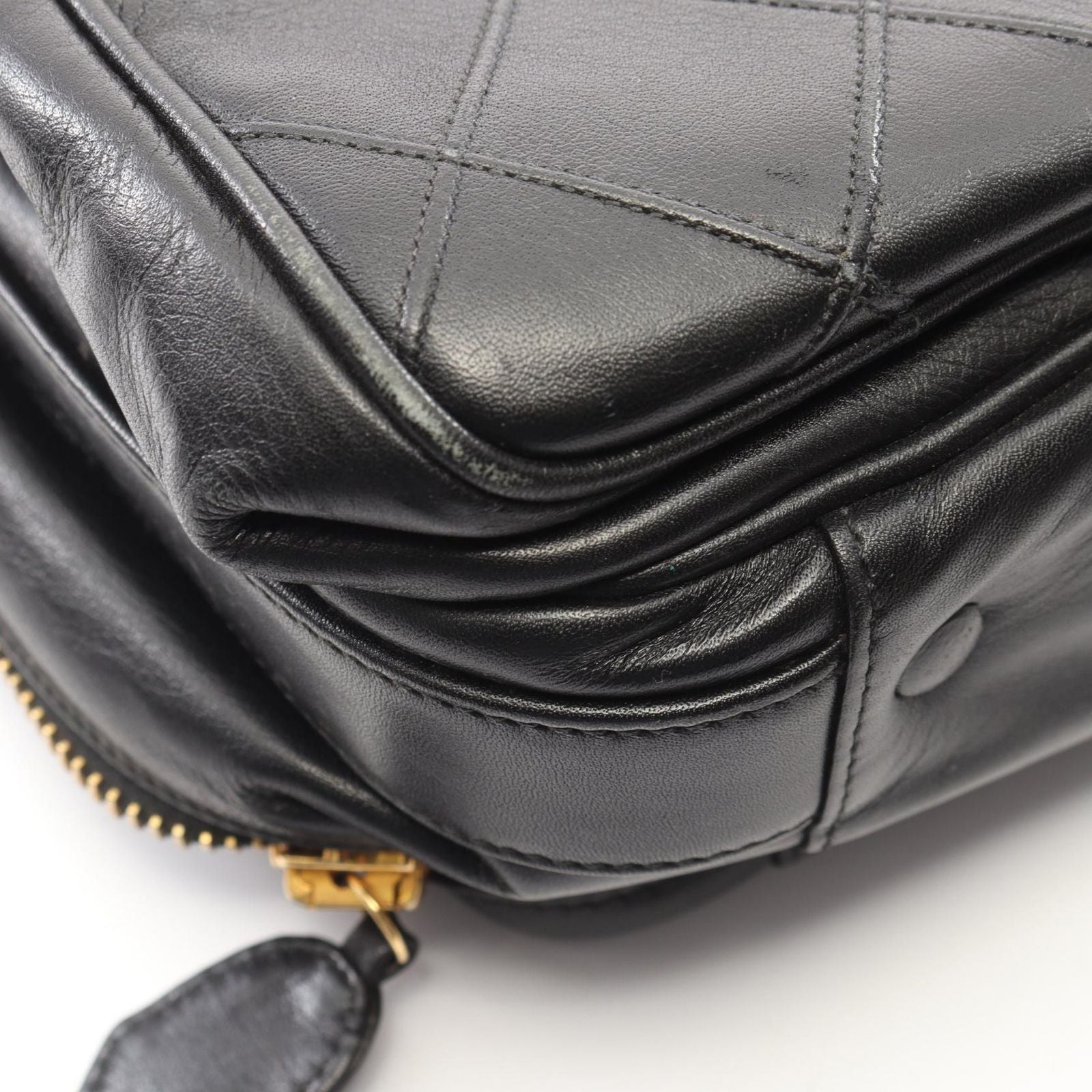 Chanel Business Bag Bicolor Bag 2-Way Black Lambskin — view 8