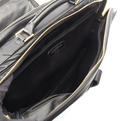 Chanel Business Bag Bicolor Bag 2-Way Black Lambskin — view 3