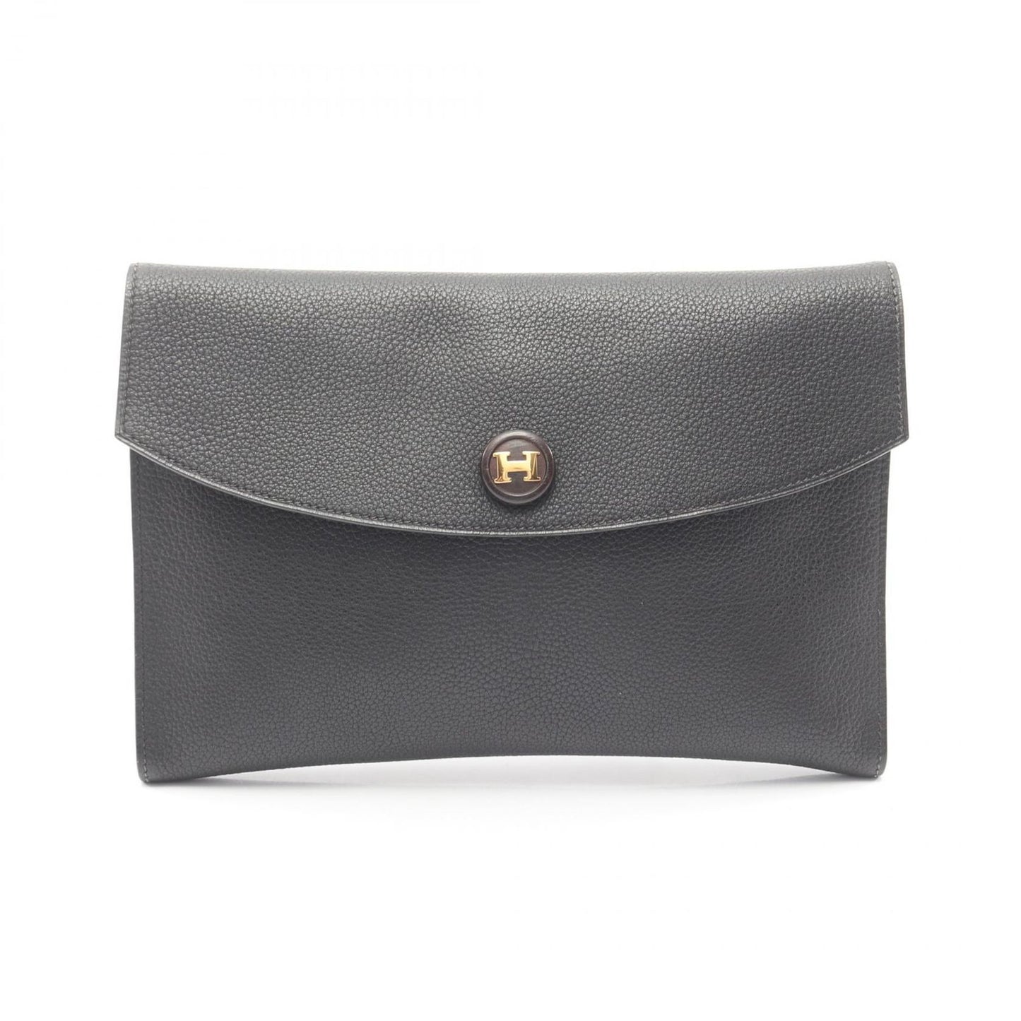 Hermes Clutch Pochette Rio Black Leather