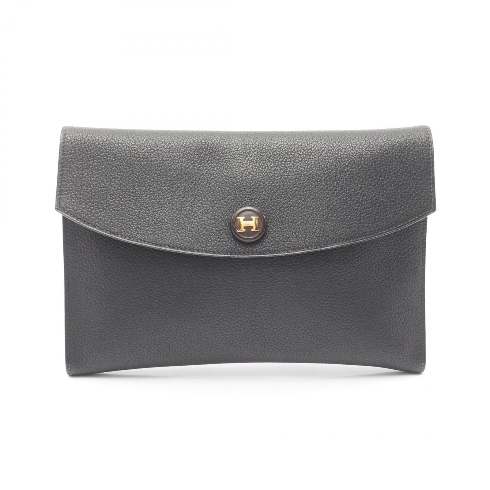 Hermes Clutch Pochette Rio Black Leather