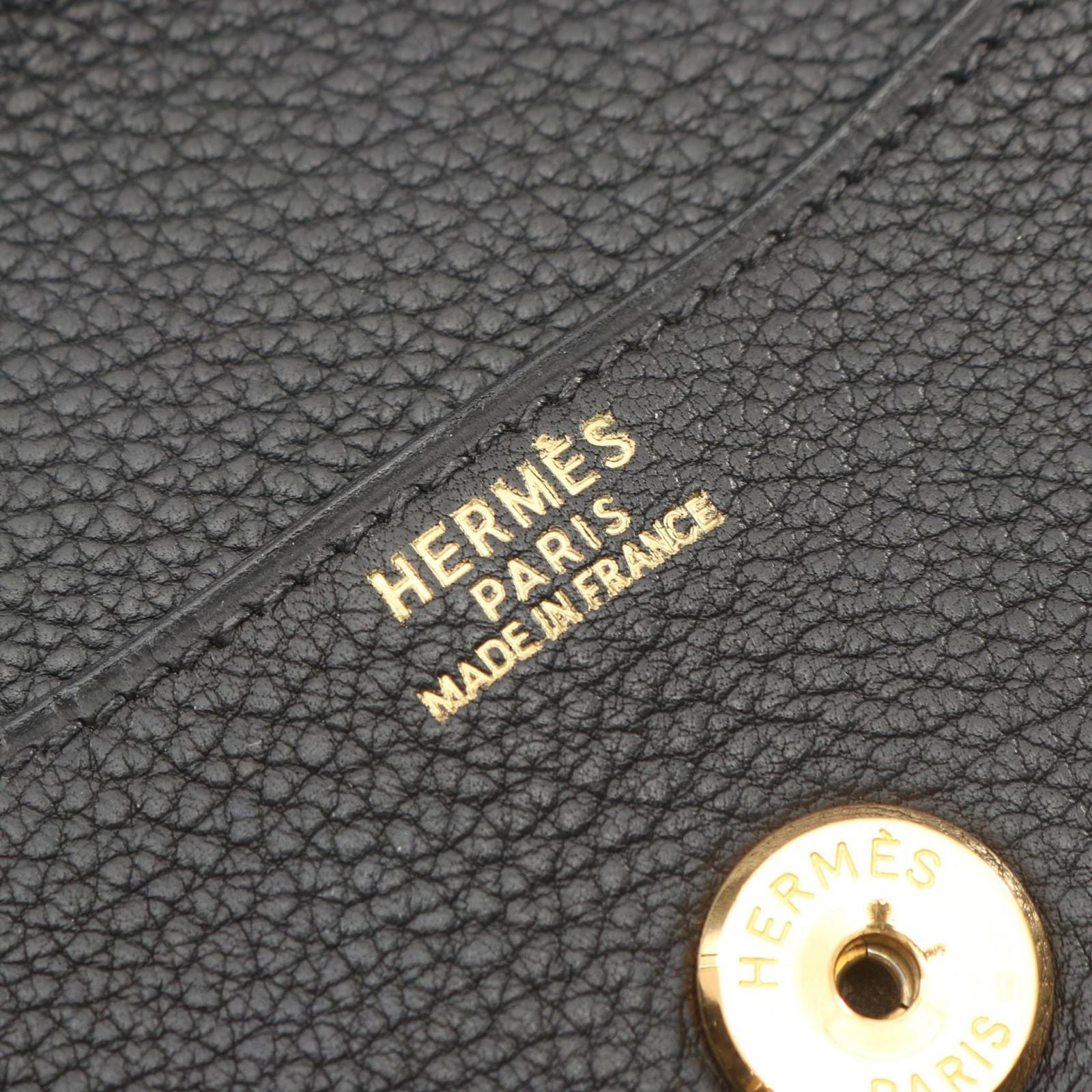 Hermes Clutch Pochette Rio Black Leather — view 4