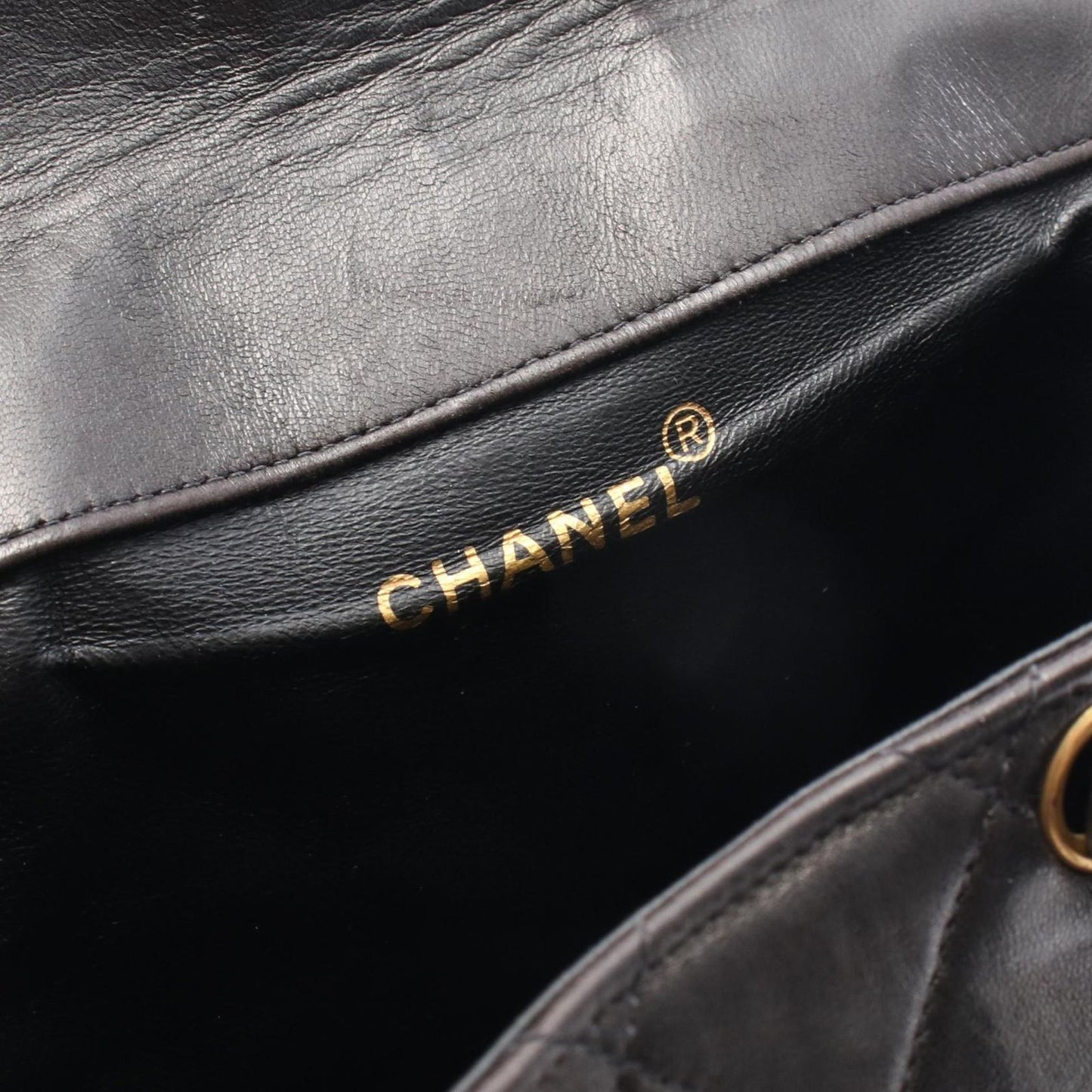 Chanel Backpack Quilted Black Lambskin Double Turnlock Chain — view 4