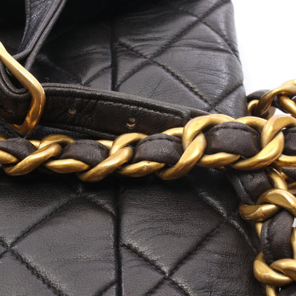 Chanel Backpack Quilted Black Lambskin Double Turnlock Chain — view 9