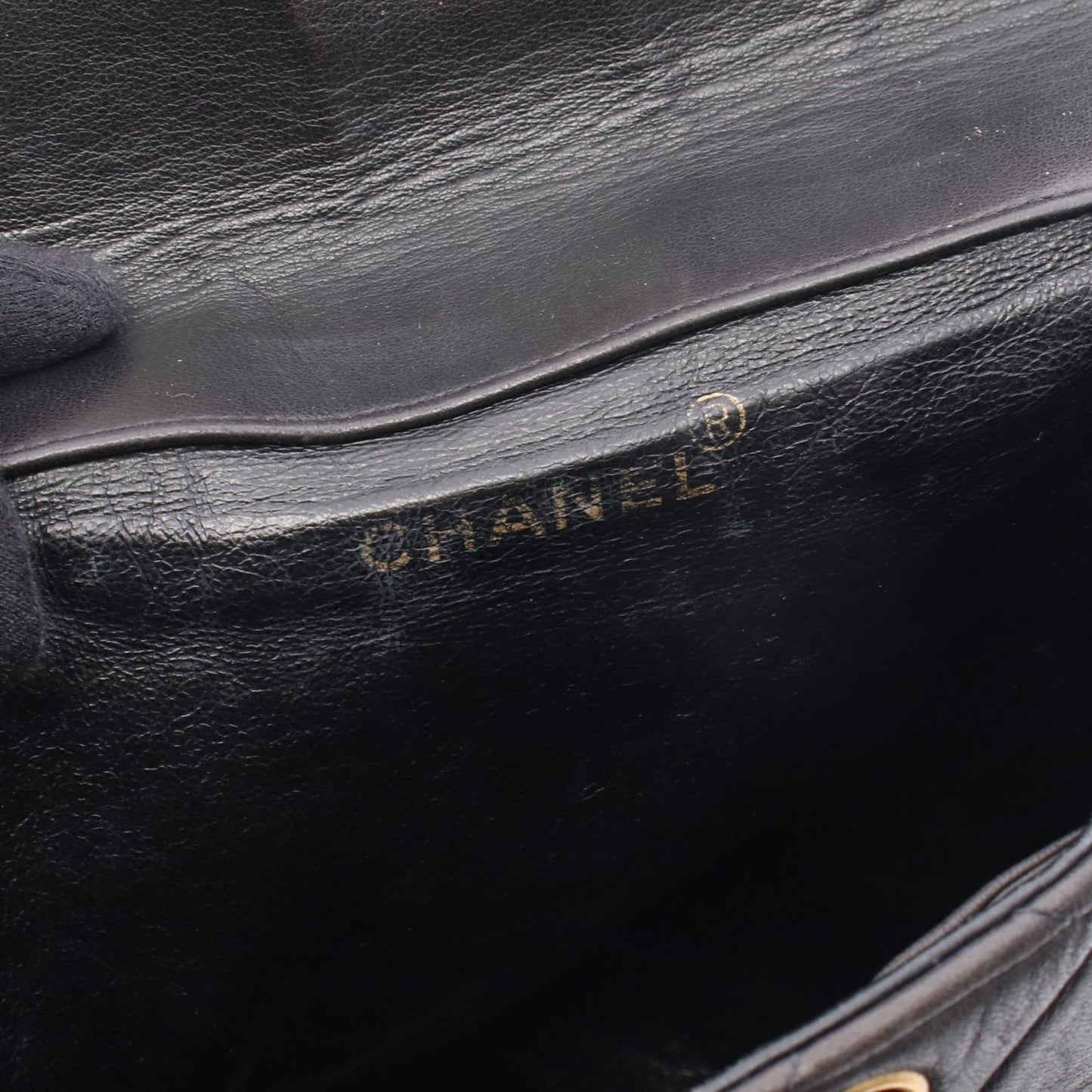Chanel Backpack Quilted Black Lambskin Double Turnlock Chain — view 4